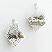 Mkono 2 Pack Wall Hanging Plant Terrarium Glass Planter for Home Decor, Diamond Shape