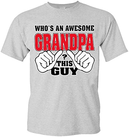 Smash Team- Who's An Awesome Grandpa Father's Day Shirt gifts for grandpa (Medium, Grey)