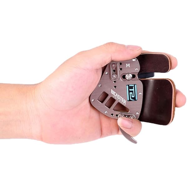 BICASTER Tab Per Tiro Con L'Arco In Cordovan - Piastra Alluminio, Regolabile, Per Destri/Mancini