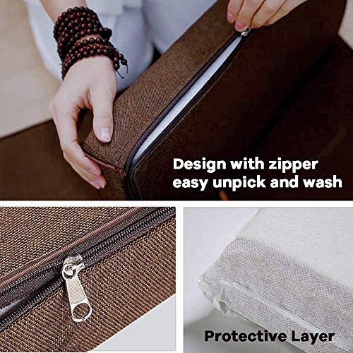 FCSFSF-Large-Zafu-And-Zabuton-Meditation-CushionPortable-Foldable-Floor-Cushion-Outdoor-Coconut-Fibre-Linen-Yoga-CushionSquare-Handcrafted-Meditation-Mat