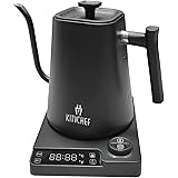 Electric Kettle, Gooseneck Electric Kettle Temperature Control for Coffee and Tea, Pour-Over Kettle with Auto Shut off Anti-D