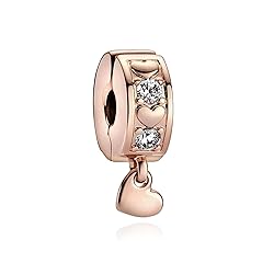 VALGACLS Infinite Hearts Clip Charms Rose Gold