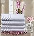 Creative Scents Decorative Fingertip Embellished White Gorgeous Lace Towels for Bathroom and Powder Room - 4 Pack 11 by 18