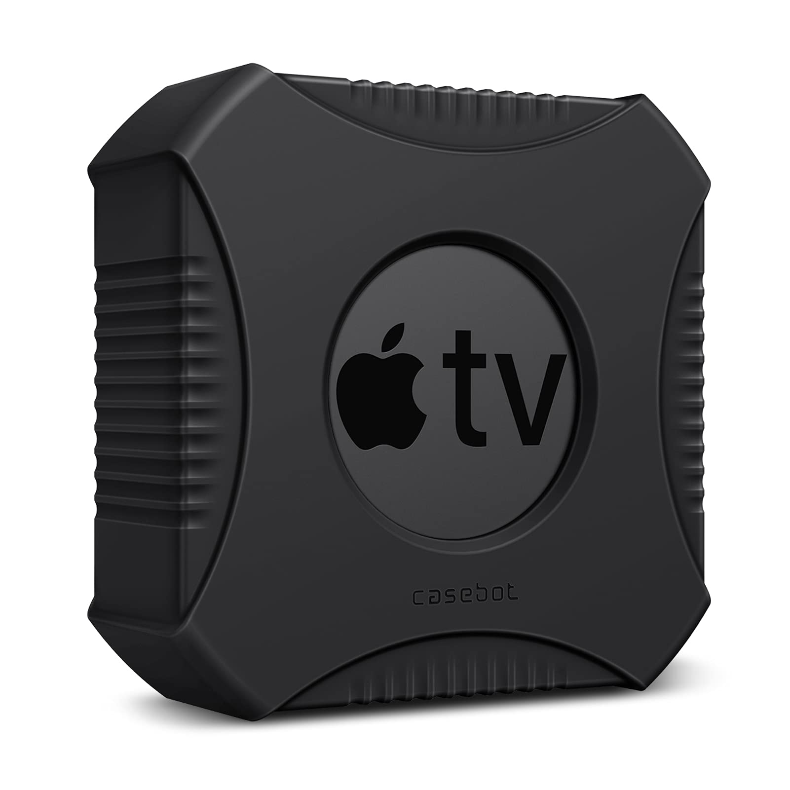 FINTIE Protective Case for Apple TV 4K / HD - Lightweight Anti Slip Shockproof Silicone Cover for Apple TV 4K (1st & 2nd Gen) / HD 4th Gen, Black
