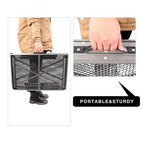 REDCAMP Folding Portable Grill Table for Outside, Lightweight Aluminum