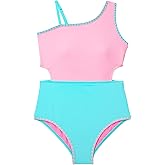 blibean Teen Girls Swimsuits One Piece Bathing Suit with Chest Pads Size 6-15 Years