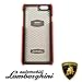 Lamborghini Aventador D2 Leather+Carbon Fiber Back Case for iPhone 6 Orange
