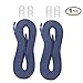 JZY No Tie Shoelaces Flat Athletic Shoe Laces with Elastic Fits All Adult and Kids Shoes (Navy Blue)