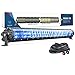 MICTUNING Magical M1s 31 Inch 180w Aerodynamic LED Light Bar (Upgraded) 12680lm with Iceblue Accent Light, Exclusive Curved Lens Wind Diffuser and Wiring Harness