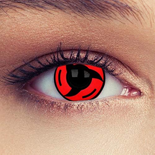 Nikkaa Multi-Crazy Colored Costume Contacts Lentilles Lenses Cosplay With a contact lens case (A Pair)