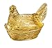 Miles Kimball Antique Yellow Depression Style Glass Hen Candy Dish
