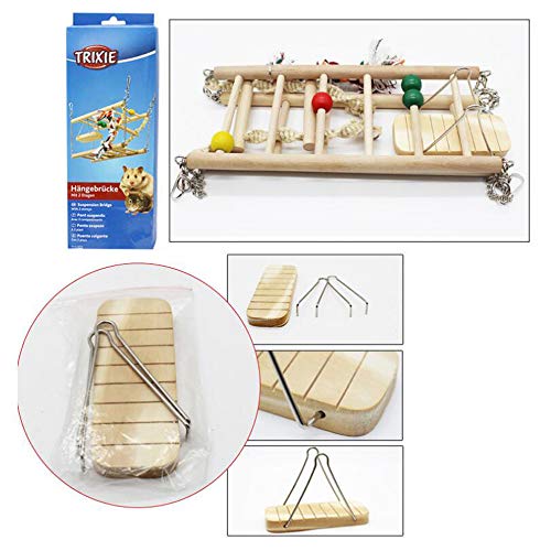 DENTRUN Parrot Playstand Bird Play Stand Cockatiel Playground, Wood Gym Playpen Ladder Toys, Exercise Large Parrots Ladders Playgym Electus Cockatoo Parakeet Conure Toy Climbing Tree
