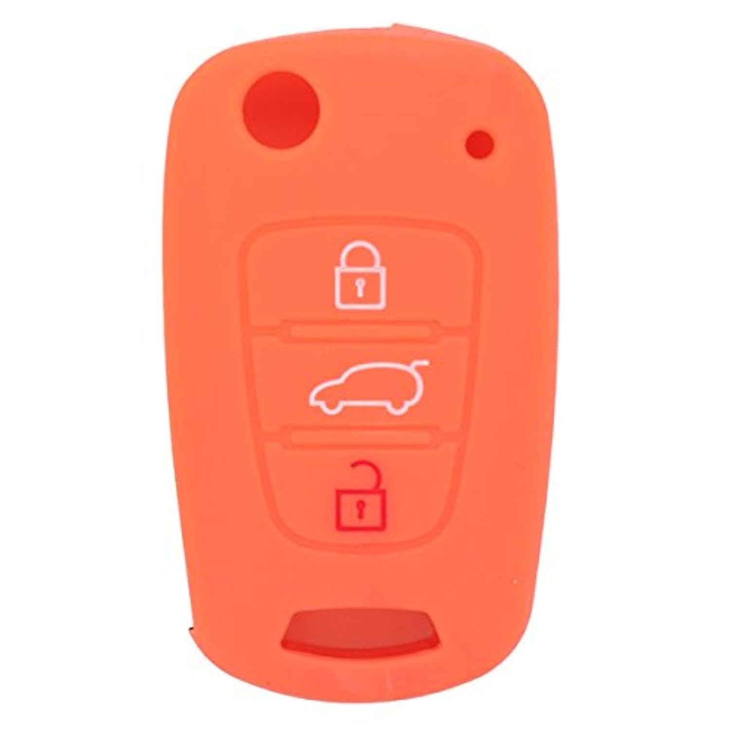 BROVACS Silicone Cover Protector Case Holder Skin Jacket Compatible with HYUNDAI KIA 3 Button Flip Remote Key Fob CV9100 Orange