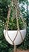 6 Legs Macrame Natural Jute and Cotton Plant Hanger & Holder and Metal Ring, 51-inches Length (Without The White Pot and Plant) (Jute) (Brown-Jute)
