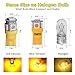 YITAMOTOR 194 168 LED Bulb Amber, 158 175 2825 906 W5W T10 Wedge LED Non-Polarity Replacement RV Interior Light Bulb for Car Dome Map Door Courtesy License Plate Lights, 10-Pack