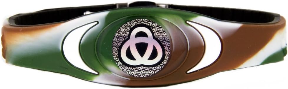 Infinity Pro ION CORE Wristband - Over 4000 Negative Ions Adjustable Bracelet - Tourmaline, Titanium, Germanium, Far Infrared, Alpha Waves, Negative Ions. For Golf, Sport, Sleep. Custom Fit Size & Stainless Steel Clasp (Jungle Camo)