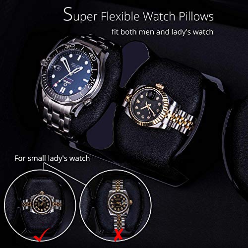 TRIPLE TREE Watch Winder, with Soft and Flexible Watch Pillows, Six Winding Spaces, Wooden Shell