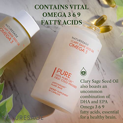 Naturesage Vegan Omega 3 6 9 Supplement Plant Based Fish Oil Alternative, Vegetarian Omega 36