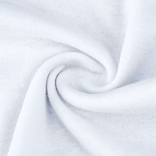 Coobey 5 Pack Toddler Kids Cotton Tank Top Undershirts Boys or Girls Soft Undershirt Tees (5T / 6T, White)