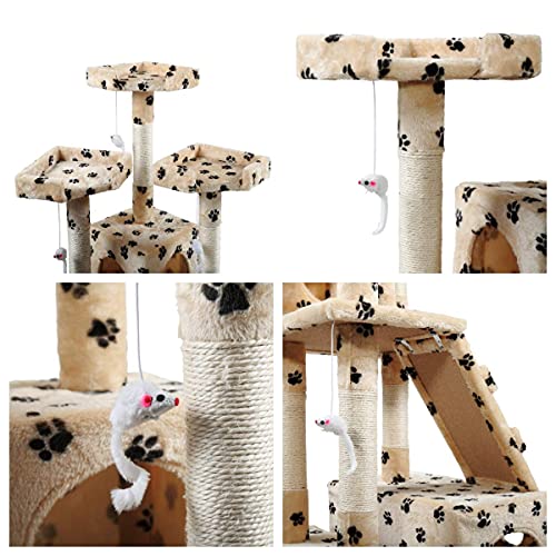 COZIWOW 67” Tall Cat Trees and Towers with Scratching Posts Condos