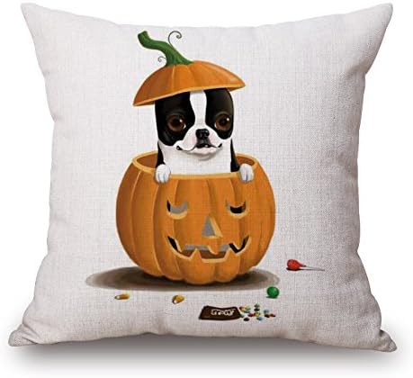 DBNM French Bulldog Decorative Square Throw Pillow Case Cushion Cover Throw Pillow Shell Pillowcase for Sofa