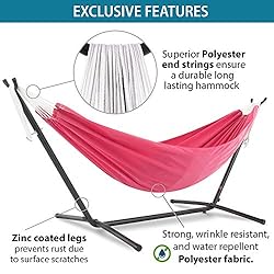 Vivere Double Polyester Hammock with Space Saving