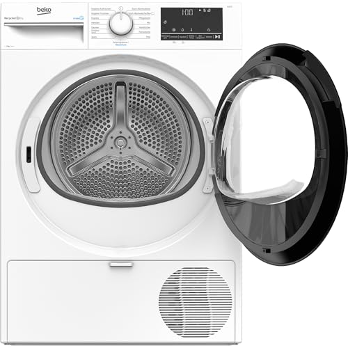 Beko B3T41239 Wäschetrockner 7KG, Frontlader Wärmepumpentrockner, Allergikergeeignet, 15 Programme, Dampffunktion, Extra schlank (54,3cm tief), Multifunktionsdisplay, Schontrommel, Weiß thumbnail 2