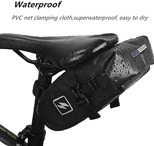 HOMPER Bike Saddle Bag Waterproof Cycling Seat Bag Pack Adjustable,Bike Saddle Bag Under Seat for MTB Road Bike Folding Bike