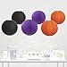 Andaz Press Hanging Paper Lantern Party Decor Trio Kit with Free Party Sign, Black, Orange, Purple, 6-Pack, for Halloween Classroom Home Office Dorm Room Decorations