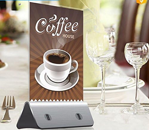10000mAh Portable Power Bank,4X USB Menu Holder Multiple Desktop Advetising Charging Station for Cafe, Restaurants, Bar, Coffee Shops (Silver)
