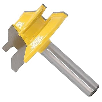 Street27 45 Degree Lock Miter Router Bit 8mm Shank Tenon Cutter 1-1/2 Diameter Tool