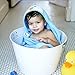 Panda and Penguin Terry Cotton Absorbent Baby Hooded Bath Towel with eBook - Blue