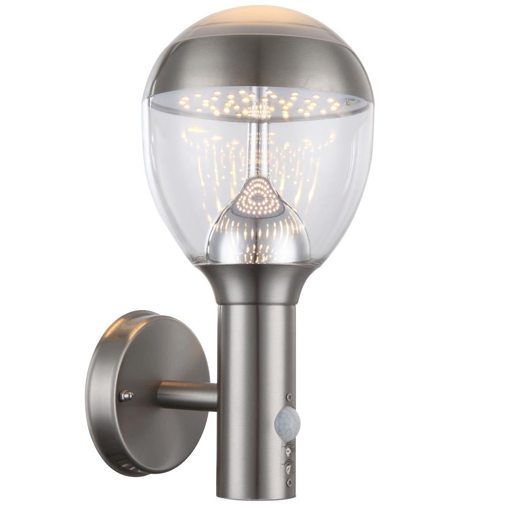 globo 34250S Callisto Wall Light, Metal, Chrome, 15x32 cm