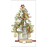 Mary Lake Thompson Kitchen Cooking Christmas Tree 100% Cotton Flour Sack Dish Tea Towel 30" x 30"