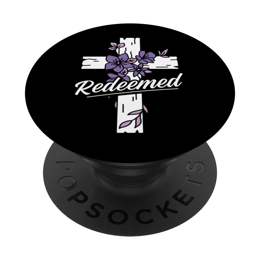 Christian Flowers Christianity Jesus - Bible Redeemed PopSockets Swappable PopGrip