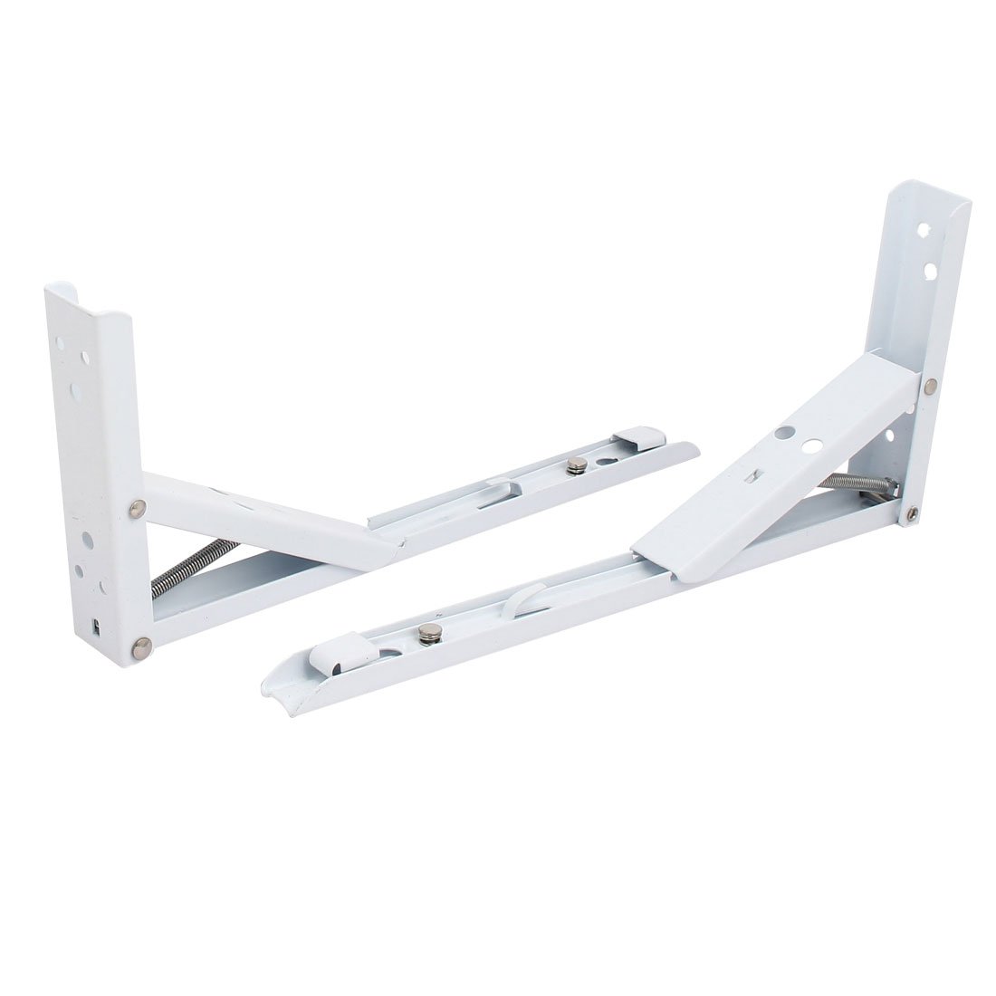 Sourcingmap 25cm 10-inch Length Spring Loaded Triangle Folding Shelf Support Bracket Brace 2pcs
