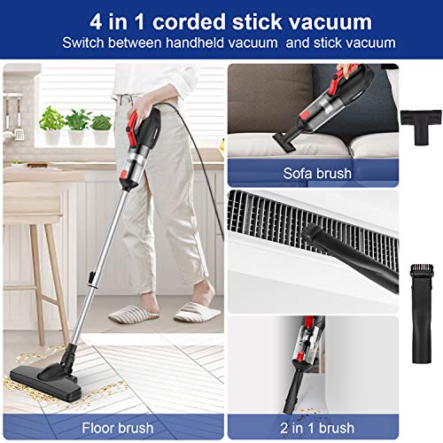 APOSEN Vacuum Cleaner, 500W Powerful Suction, 4in1 Stick Vacuum