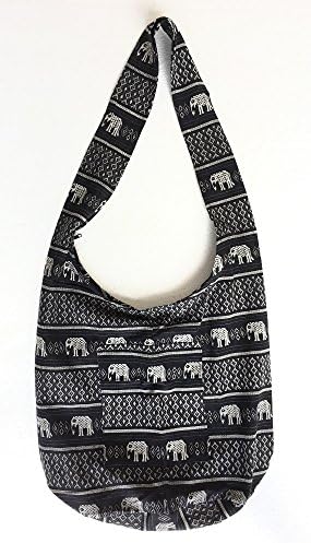 WADSUWAN SHOP Thai Handmade Rare Asian East Hippie Hobo Cotton Sling Cross-Body Handmade Asia Thai Pattern Bag Shoulder Purse, Product from Thailand