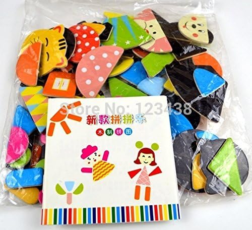 Multifunctional Educational Wood Animals Magnetic Puzzle Toys for Children Fridge Magnets