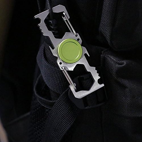 FEIKU Hand Spinner Fidget Toy Fingertip gyroscope Key Chain Design Stainless Steel Well Bearing With Bottle Opener Function(Green-2)