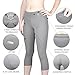 Dynamic Athletica Compression Capri Leggings for Women/Slimming Yoga Pants/Tights & Workout Clothes (Small, Gray)