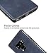 SALAWAT Compatible with Galaxy Note 9 Case Slim PU Leather Vintage Shockproof Phone Cover Lightweight Premium Soft TPU Bumper Hard PC Hybrid Protective Case for Galaxy Note 9 (Blue)