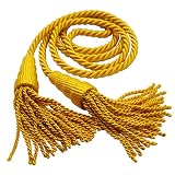 Huouo 6 Ft Gold Cord & 4 Inch Tassels for 3x5' Indoor or Parade Flag Pole Set Display Accessories