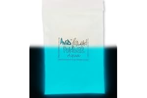 THE AVID COLORIST Aqua Glow Powder-2.9oz (80g) Neutral in Daylight Blue/Green Glow in The Dark Pigment Powder for Resin, Slime, Nail Polish, Paints, Coatings, Acrylic