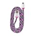360 Electrical 360401 QuickCharge Braided Micro USB Cable, 3'/0.9m, Pink