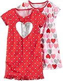 Carter's Girls' 2 Pk Gown Poly 373g077, Print, 2-3