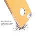 Case for Apple iPhone 7 Gold Lether Dual Layer Design for Girls&Body&Women&Men with Screen Protector Tempered Glass (White)