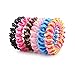 Spiral hair band No Crease Elastic Ponytail Holders Phone Cord Traceless Hair Tie Suitable for All Hair Types, 6 Colors,2pcs/color, Pack of 12 (Multi-colored) …