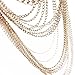 DOTASI Bikini Cross Body Link Chain Necklace to Waist Belly Belt Harness Women Body Full Metal Chain Gold Jewelry Necklace