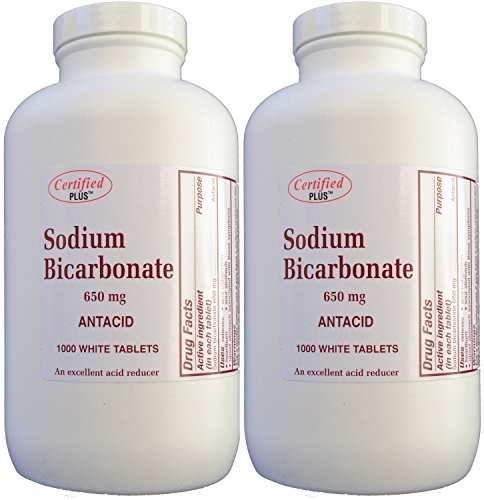 Sodium Bicarbonate Antiacid 650 mg Tablets for Relief of Acid Indigestion, Heartburn, Sour Stomach & Upset Stomach 1000 Tablets per Bottle Total 2000 Tablets by ADVANCE PHARMACEUTICAL
